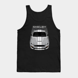 Ford Mustang Shelby GT350 2015 - 2020 - Avalanche Grey - White Stripes Tank Top